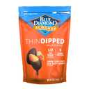 Blue Diamond Almonds, Dark Chocolate Sea Salt Caramel Covered Thin Dipped Snack Nuts for Guilt-Free Snacking with Half the Sugar, Perfect for Gathering, Holidays, or Craving a Sweet Treat, 4oz. Resealable Bag