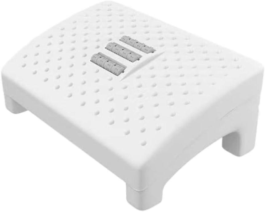 Milisten Indoor Foot Stool with Massage Rollers Ergonomic Foot Rest for Office Desk and Home Use 15.74X10.43X5.90 Inch Non-Slip Support