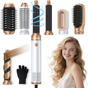 Ukliss 6 in 1 Hair Dryer Brush & Air Styler  Ionic Blow Dryer with AutoWrap Straightener & Volumizing Brush for Fine/Thick Hair Fast Drying Frizz-Free Salon & Travel Use (ALCI Plug)