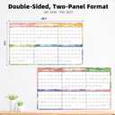 EYROZILL Large 2026-2027 Wall Calendar Full Year 29"x16.5",Double-Sided Two-Panel Format, School & Office Calendar Rolled-up Packing (Feb 2026 - Dec 2027)