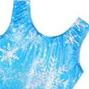 BAOHULU Gymnastics Leotards for Girls Kids Sparkle Tank Biketards with Shorts Dance Outfit (Blue)