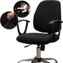 Melaluxe Computer Office Chair Covers, Protective & Stretchable Universal Chair Cover, Stretch Rotating Chair Slipcover (Black)