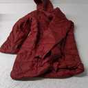 Obosoyo Women's Winter Packable Down Jacket Plus Size Ultralight Long Down Outerwear Puffer Jacket Hooded Coat M Red