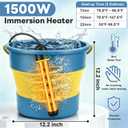2026 Upgraded Portable Shower with Heater, 6000mAh Rechargeable Camping Shower Pump with LED Display, 3 Spray Modes 5 Gal Foldable Bucket, Outdoor Shower for Hiking RV Travel Pet Bath Car Washing
