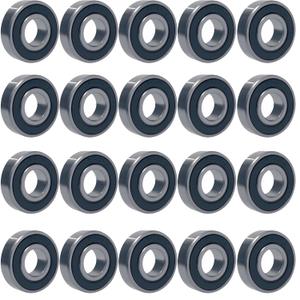 2 x 20 PCS 6001-2RS Deep Groove Ball Bearings - Lubricated Bearing Steel Sealed Ball Bearing - 12x28x8 mm Bearings with Rubber Seal & High RPM Support, Stable Performance and Cost Effective (20)