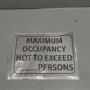3 x Maximum Occupancy Sign 7" x 10" Self Adhesive Vinyl Stickers Decal Restaurant or Business