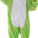 Unisex Children Animal Onesie Pajamas,Kids Flannel Halloween Cosplay Costume/Homewear/Sleepwear (9-10 Years, Frog)
