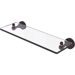 Allied Bronz WP-1/16-ABZ Waverly Place Collection 16 Inch Glass Vanity Beveled Edges Shelf, Antique Bronze