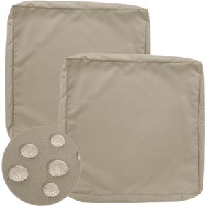 Replacement Outdoor Cushion Covers 22x20x4 inch,Waterproof Patio Seat Cushion Slipcovers, Chair Cushion Slip Cover, Set of 2, Khaki