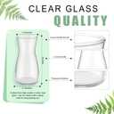 Thenshop 10 Pcs 8'' Tall Clear Flower Vase Wide Mouth Crystal Glass Boho Decorative for Centerpieces Bulk Tall Vase for Flower Bouquets Rustic Home Decor Wedding Housewarming Gift (Clear)