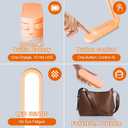 LED Desk Lamp for Office Home & Battery Operated Lamp Rechargeable Lamp Foldable & Portable Light, LED Desk Light Strip, 3 Brightness Dimmable Small Desk Lamp Reading Lamp (Orange)