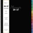 Academic Planner 2026-2027 - Planner Weekly and Monthly 2026-2027, Jul. 2026 - Jun. 2027 11'' x 9'', Planner 26-27 with Colorful Tabs, Premium Paper, Twin-wire Binding - Classic Black