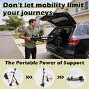 One-Handed Walking Cane with Wheel and Hand Brake, Aluminum Frame & 6" Wheels, Compact Folding Design for Stability Balance, One-Handed Walker Aid for Elderly
