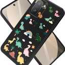 for OnePlus 15R Case 5G Phone Minimalist Slim TPU Flexible Protective Cover Ultra-Thin Silicone Black Cute Cartoon Protective Case (Dinosaur World)