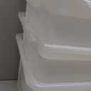 IRIS USA File Box, Plastic File Organizer with Lids for Letter/Legal File, Portable Document Box For Moving, Storage Bin with Durable and Secure Lid, Stackable Nestable BPA-Free, Pearl 35 Qt. 4 Pack