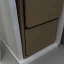 SOBIBO Narrow Nightstand, Solid Wood Night Stand for Small Spaces, Couch, Khaki Color 11.81 in Wide