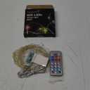 Minetom Fairy Lights Plug in, 33Ft 100 LEDs Waterproof Silver Wire Firefly Lights, Adaptor Included, Starry String Lights for Wedding Indoor Outdoor Christmas Patio Garden Decoration, Warm White