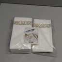 Joyido 50PCS Gold Napkins Disposable - White and Gold Paper Napkins - Cloth-Like Feel Dinner Paper - Elegant Heavy Duty Hand Towels for Bathroom Party Bridal Decorative Reception