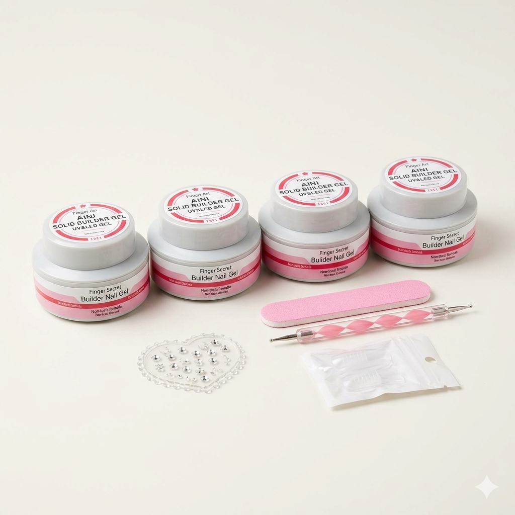 240g Solid Builder Gel For Nails 3D Sculpting Hard Building Non-Stick Hand Hard Gel 8Oz 4Colors For Nails Nail Extension Nail Art Salon Home Non-Sticky Hand (Clear & White & Pink & Nude) Expiration Date: 12/2027
