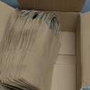 GSSUSA 40 Pack Paper Gift Bags 5.25x3.75x8 Inch Small Brown Paper Bags with Handles Bulk, Brown Kraft Bag for Small Business, Sturdy Grocery Retail Shopping Birthday Party Favor Craft Bag （Made in USA）