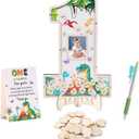 One a Saurus Birthday Decorations,1 Year Old 1st Birthday Decorations Boy Dinosaur Themed Party Supplies,First Birthdays Decoration for Boy Guest Book Alternatives with Dinosaur Pen Set
