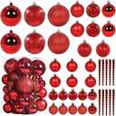 41PCS Christmas Ball Ornaments for Christmas Tree Decorations, Xmas Tree Red Shatterproof Ball Ornaments with Hanging Loop for Holiday and Party Decoration