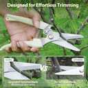 4PACK Pruning Shears, Stainless Steel Garden Shears, Sharp Handhled Gardening Scissors, Bypass & Straight Blade Garden Clippers for Plants, Flowers, Fruits Trees, Gardening Gifts for Women & Men
