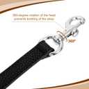 uxcell 14.17 Inch PU Leather Short Bag Strap with Clasp, Purse Handles Handbags Replacement Straps for Clutch Bag Underarm Bags, Black, Silver Buckle