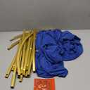 Metal Arch Stand and Cover Set,1 Royal Blue Spandex Fitted Backdrop with 1 Gold Wedding Arched Stand Frame for Parties Birthday Baby Shower Bridal Banquet Decoration (6.6FT)