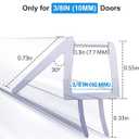 Shower Door Bottom Seal, 3Pack Shower Door Sweep Strip, Frameless Glass Doors Seal Strip for 3/8'' (10mm) Thick Doors, 39.3'' x 0.39'' Showers Water Guard Barrier
