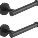 NearMoon Bathroom Toilet Paper Holder, Premium SUS304 Stainless Steel Rustproof Wall Mounted Toilet Roll Holder for Bathroom, Kitchen, Washroom (2 Pack, Matte Black)