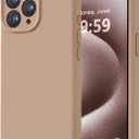 LOVE 3000 Designed for iPhone 15 Pro Max Case, Premium Silicone with [Soft Anti-Scratch Microfiber Lining] Shockproof Protective Phone Case for Men Women Girls 6.7", Light Brown