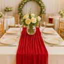 10FT Red Cheesecloth Table Runner 120 Inch Rustic Boho Gauze Cheese Cloth Table Runner for Wedding Baby Shower Bridal Shower Birthday Party Home Decorations, 10ft x 1pcs