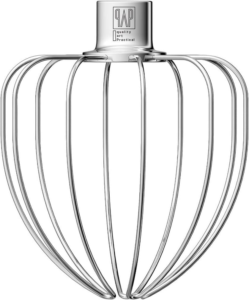 Heavy Duty Whisk Attachment for KitchenAid 7-8QT Bowl-Lift Stand Mixers- Extra Thick Stainless Steel Wire Whip for Fast Whipping, Perfect for Large Batches, Dishwasher Safe