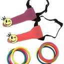 2 PCS Party Favor Toss Ring Hoopla Game Novelty Toy Event Party Supplies Packs Set and 1 Pack Confetti H0
