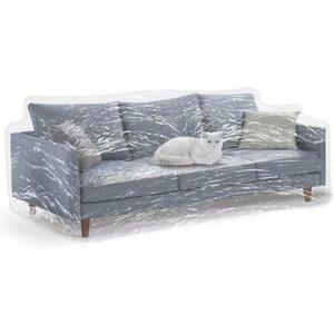 KEBE Clear Thicker Plastic Couch Cover for Pets, Heavy Duty Waterproof Shield Cat Dog Scratch Proof Protector Plastic Cover for Couch, Non-Slip Sofa Slipcover for Storage and Moving