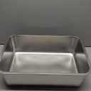 Kirecoo Stainless Steel Cat Litter Box, Large Metal High Sided Cat Pan Box, Indoor Litter Tray, Non Stick, No Smell, Easy to Clean, Pet Toilet Supplies for Cats