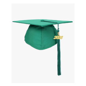 Unisex Adult Matte Graduation Cap with Tassel Year Charm 2025 Pack of 2