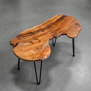 Natural Wood Coffee Table, Live Edge Coffee Table for Living Room, Unique Desktop  (40" x 20")