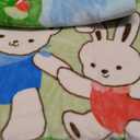 KOYO Fleece Crib Blanket Rabbit, Bear, Dog JAPAN MADE 46 x 60 Inches