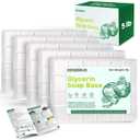 5lb Glycerin Soap Base - Unscented Melt and Pour Soap Base for DIY Crafting, Easy to Cut, Vegan and Cruelty-Free, Moisturizing and Gentle on Skin for Soap Making Supplies (Transparent, 5 Pound) (16 Ounce (Pack of 5))