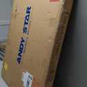 ANDY STAR Brushed Nickel Bathroom Mirror, 24x36 Inch Silver Asymmetrical Wall Mirror, Oval Bathroom Vanity Mirror, Unique Irregular Wall Mirror with Sophisticated Curved Design