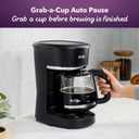 Mr. Coffee 12-Cups Automatic Drip Coffee Maker, Stainless Steel and Black (2176620)