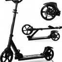 Nattork Adult Teens Kick Scooter – 240LBS Capacity,Dual Brakes & Front Shock Absorber,230mm Wheels,Adjustable Handlebar, for Men Women Outdoor