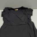 QINSEN Womens Square Neck Tennis Dress Short Sleeve Built in Shorts Golf Athletic Dress with Pockets (X-Large, Black)