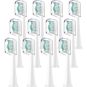 Toothbrush Heads for Philips Sonicare Replacement Brush Heads with Protective Cover Soft Dupont Bristles Electric Toothbrush Replacement Heads for Oral Health, 12 Pack