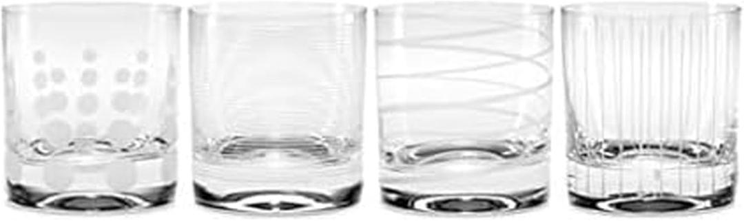 Mikasa Cheers Double Old Fashioned Glass, 12.75-Ounce, Set of 4 (Clear)