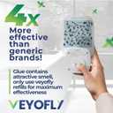 VEYOFLY Fly Trap Indoor Refill, Fruit Fly Traps for Indoors, Gnat Traps for House, Fly Catcher, Fly Trap, Plug in Catch for Fruit Flies, Moths, Gnats, Mosquito Trap (Pack of 5 Refills)