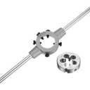 uxcell Die Stock Handle Wrench Set, 1/2-28 UNEF Round Die and 38mm Die Holder (Fits 1/2"-5/8" (UNC/UNF) / Metric M12-M14 / 38mm OD Dies) for Bolt Thread Repair