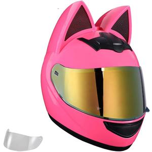 Cat Ear Offroad Helmets,Men and Women Full Face Motorcycle Helmet,for Dirt Bike, Four-Wheeled ATV, M